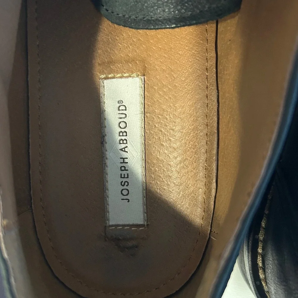 Joseph Abboud Black Leather Oxford Cap-Toe Mens Dress Shoe Size‎ 10